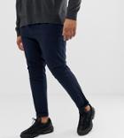 Asos Design Plus Skinny Chinos In Navy - Navy