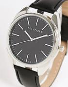 Bellfield Mens Contemporary Watch In Black-silver