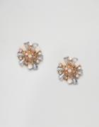 Aldo Nevue Cluster Earrings - Pink