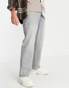 Topman Baggy Jeans In Light Wash Tint-blue