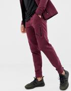 Puma Training Evostripe Warm Pants In Burgundy - Red