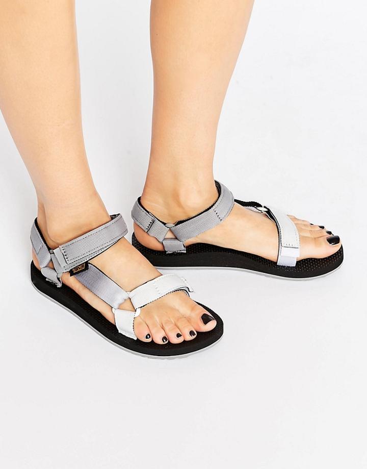 Teva Original Universal Gray Gradient Flat Sandals - Gray Gradient