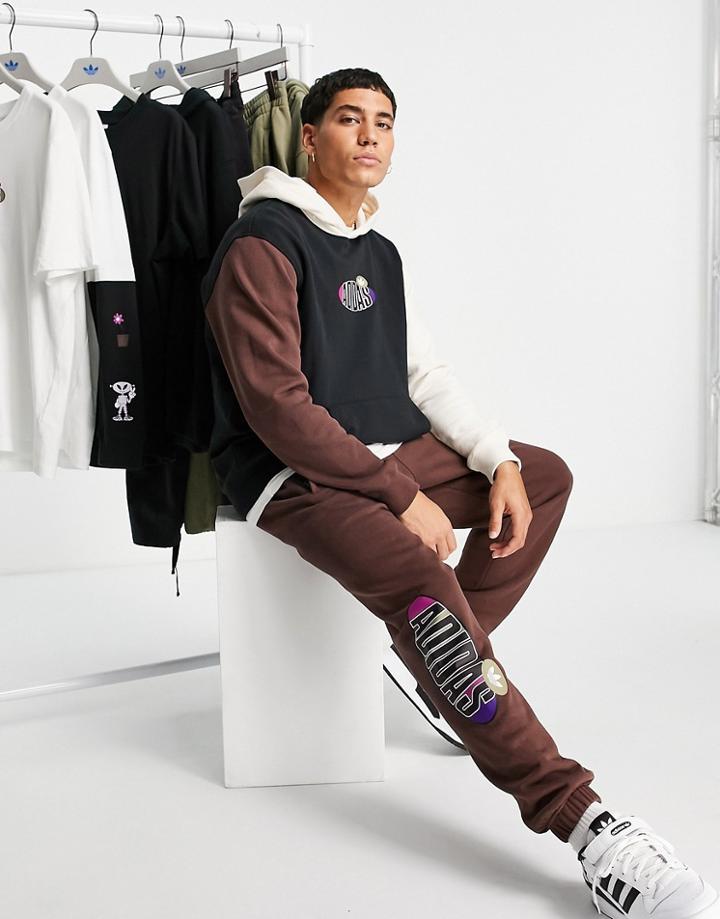 Adidas Originals 'area 33' Color Block Hoodie In Black