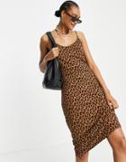 Vila Cami Maxi Dress In Leopard Print-multi