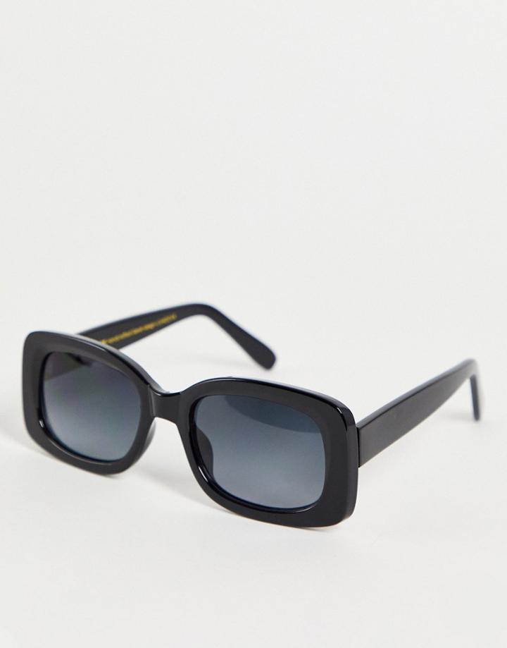 A.kjaerbede Salo Unisex Square Sunglasses In Black