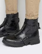 Diesel Klosure Buckle Boots - Black