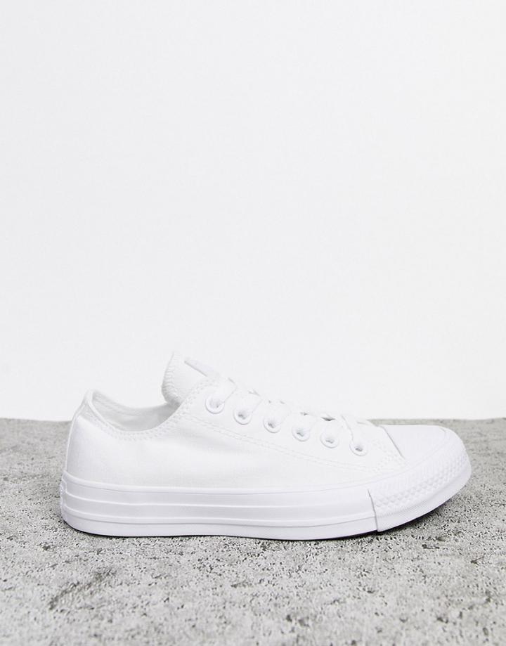 Converse All Star Ox Sneakers In White Mono-black