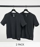 Nike Cotton Stretch 2 Pack T-shirts In Black