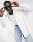 Asos Design Square Sunglasses With Matte Black Detail And Smoke Lens
