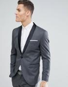 Selected Homme Slim Fit Tux Suit Jacket - Black