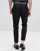Religion Skinny Pants With Waistband Print - Black