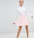 Daisy Street Pleated Mini Skirt In Check - Pink