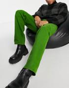 Asos Design Straight Leg Jeans In Green