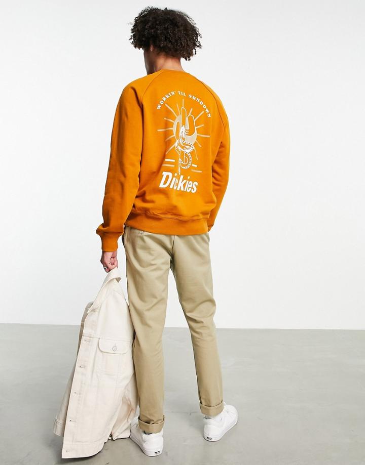 Dickies Bettles Back Print Sweatshirt In Rust-orange