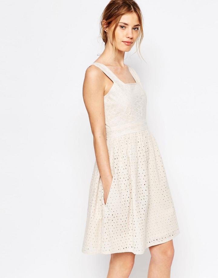 Uttam Boutique Broderie Anglaise Sun Dress - Cream