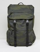 Hollister Backpack Roll Top In Camo - Green