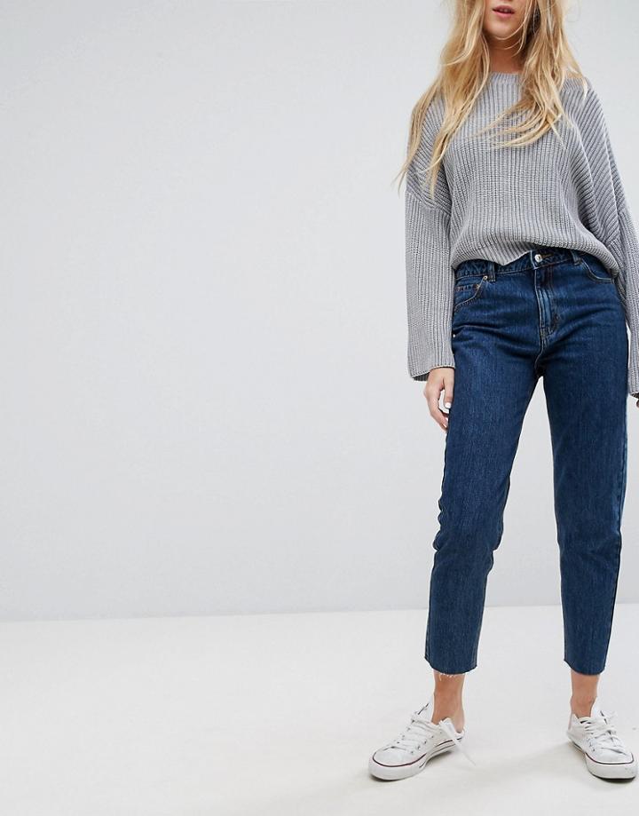 Pull & Bear Denim Mom Jean - Blue
