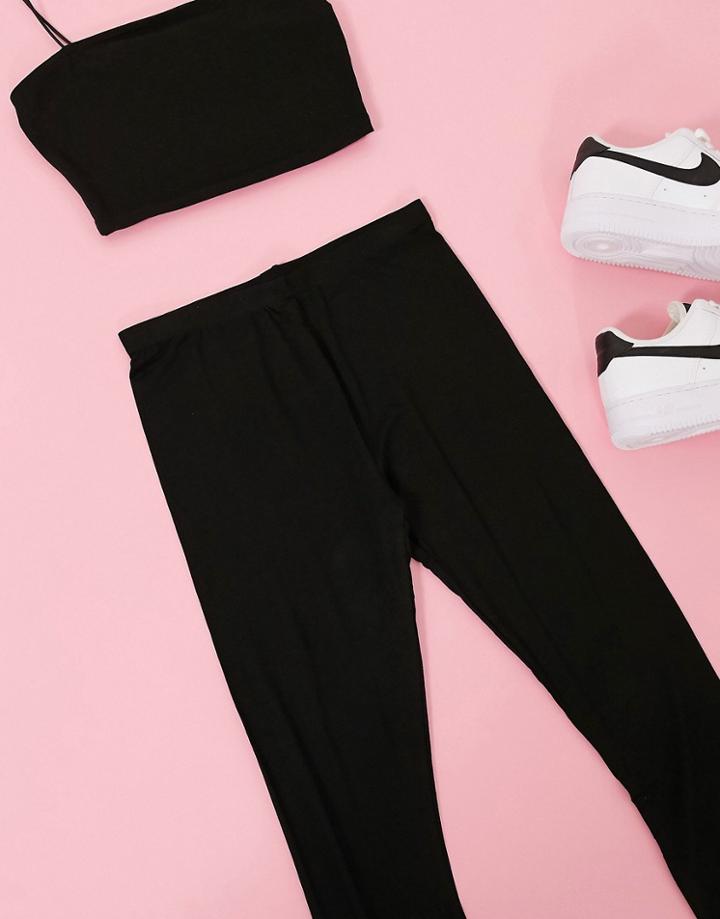 New Look 2 Pack Legging In Black