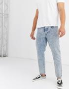 Asos Design Classic Rigid Jeans In Light Acid Wash Blue
