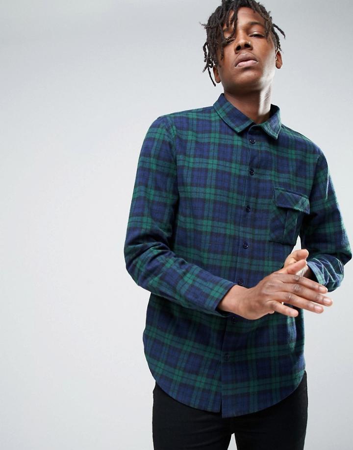 Another Influence Green Watch Check Shirt - Green