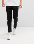 Asos Slim Cropped Chinos In Black - Black