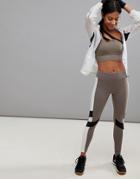 Reebok Training Color Block Legging In Taupe
