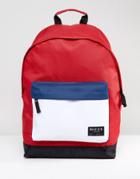 Nicce Color Block Backpack In Red - Red