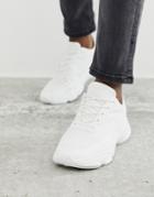 Asos Design Sneakers In White Mesh