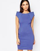 Vesper Rogue Mini Dress With Shoulder Detail - Vivid Orchid