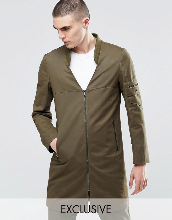 Underated Utility Jacket With Back Pocket - Khaki