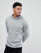 Nicce London Lounge Hoodie With Small Logo - Gray