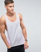 Asos Tank With Extreme Racer Back And Contrast Panels - Gray