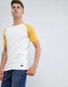Produkt T-shirt With Color Raglan Sleeve - White