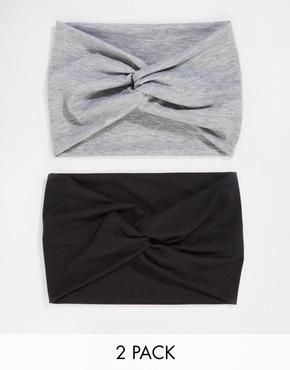 Asos Pack Of 2 Turban Headbands - Multi