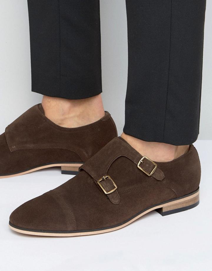 Dead Vintage Monk Shoes Brown Suede - Brown