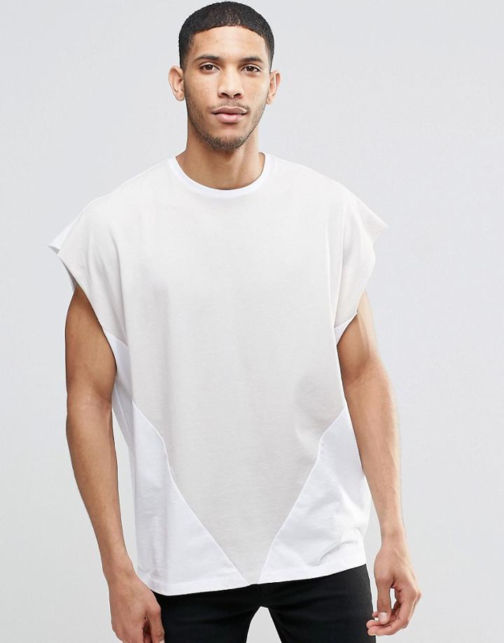 Asos Super Oversized T-shirt With Contrast Triangle