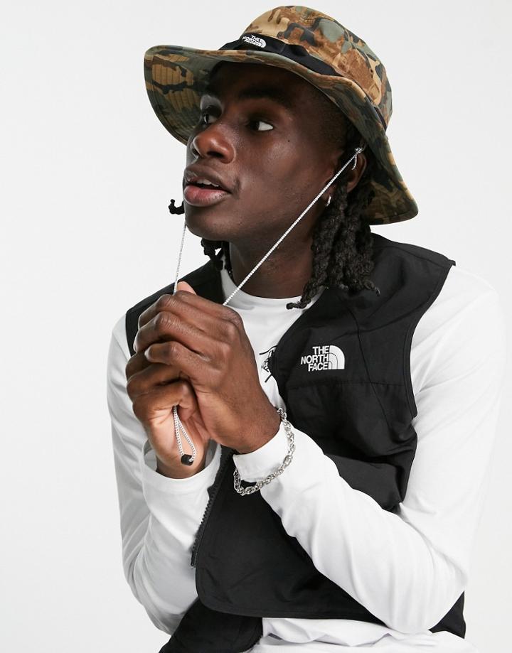 The North Face Class V Bucket Hat In Camo-green