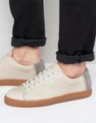 Selected Homme David Leather Sneakers - Beige
