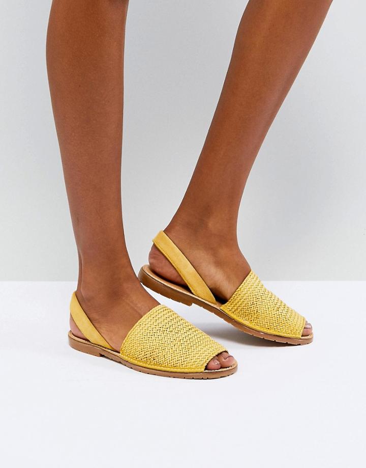 Kaltur Yellow Woven Menorcan Sandals - Yellow