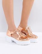 Asos Oake Chunky Cut Out Shoes - Beige