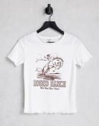 River Island Rodeo Ranch Graphic Tee In Cream-white