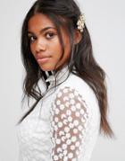 Cara Ny Floral Hair Slide - Gold
