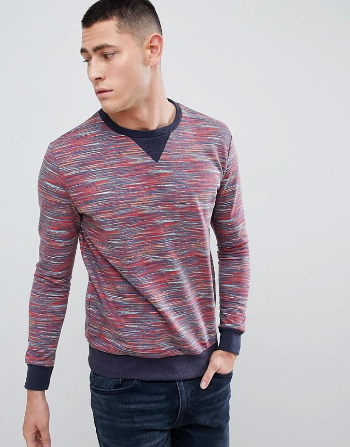 Brave Soul Multi Fine Stripe Sweater - Pink