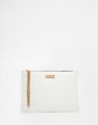 Lipsy White Studded Clutch Bag - White