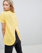 Asos Design T-shirt With Wrap Back - Yellow