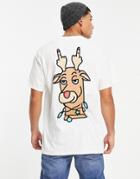 New Love Club Christmas Reindeer T-shirt-white