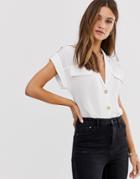 River Island Utility Shirt In White