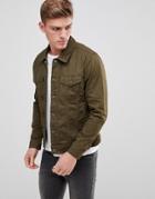 Only & Sons Twill Trucker Jacket - Green