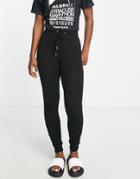 Topshop Skinny Fit Soft Brushed Sweatpants In Black