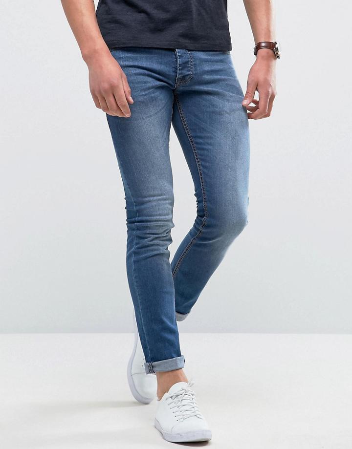 Loyalty And Faith Manor Skinny Fit Jeans In Mid Wash - Blue